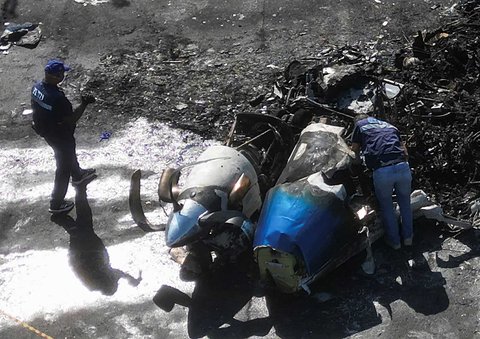 Lokasi jatuhnya pesawat kecil dan menabrak kendaraan  di Sao Paulo, Brasil,  Jumat (07/02/2025) waktu setempat.