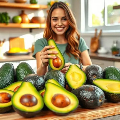 Pedagang menunjukkan buah alpukat di pasar induk Kramat Jati, blok buah di Jakarta, Minggu (2/2/2020). Pemerintah berupaya melakukan peningkatan produksi buah-buahan dalam negeri dan diharapk