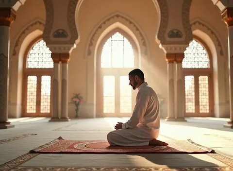 tata cara sholat hajat Ilustrasi dibuat Stable Diffusion