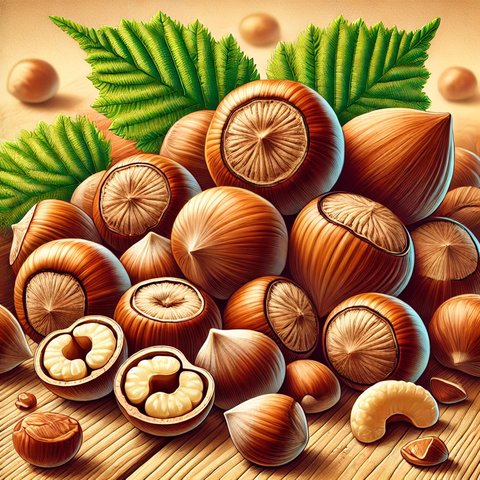 Ilustrasi Kacang Hazelnut