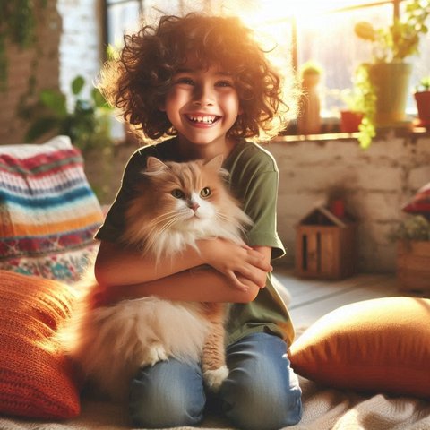 Ilustrasi Anak Memelihara Hewan