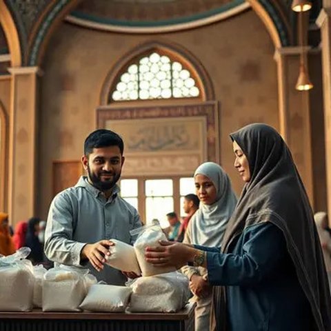 rumus pembagian zakat fitrah Ilustrasi dibuat AI