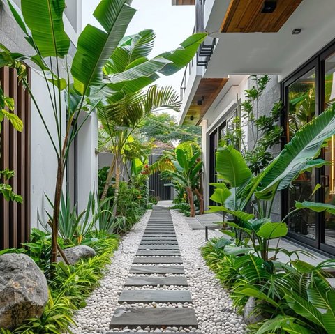 22 Desain Taman Depan Rumah yang Minimalis di Lahan Sempit, Bikin Rumah Jadi Lebih Estetik