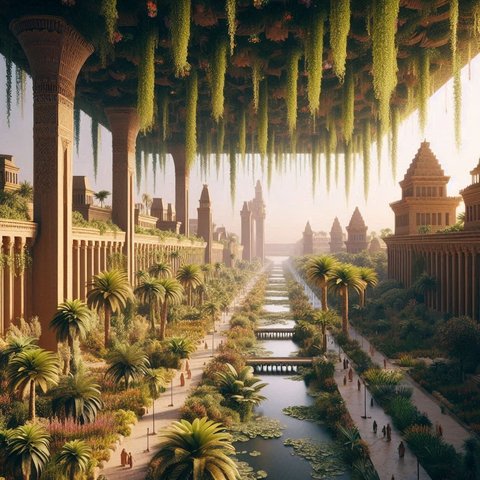 Ilustrasi Taman Gantung Babilonia