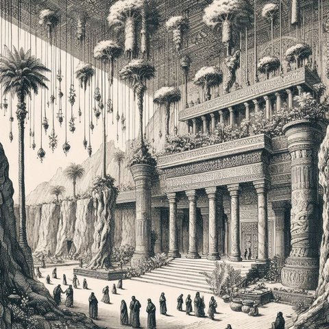 Ilustrasi Taman Gantung Babilonia