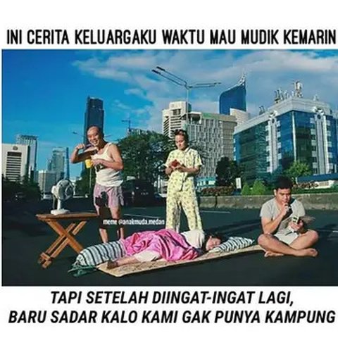Meme Mudik Lebaran yang Bikin Ngakak