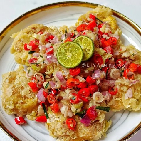 Menu Tahu Geprek Sambal Matah
