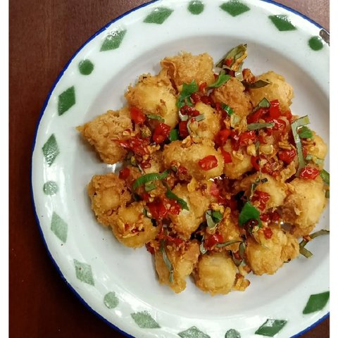 Menu Tahu Crispy Cabe Garam Daun Jeruk