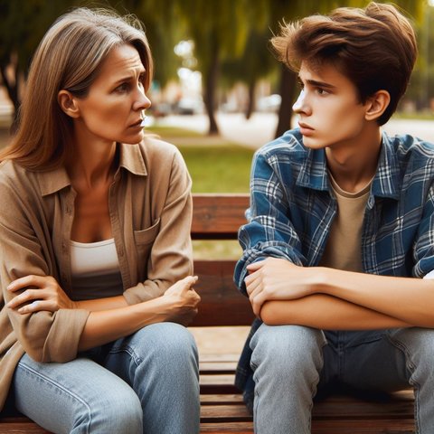 Ilustrasi Orangtua dan Anak Remaja