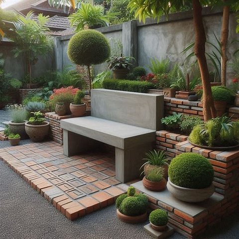 7 Model Bangku Taman Beton yang Unik dan Estetik, Cocok untuk Hunian Modern yang Fungsional