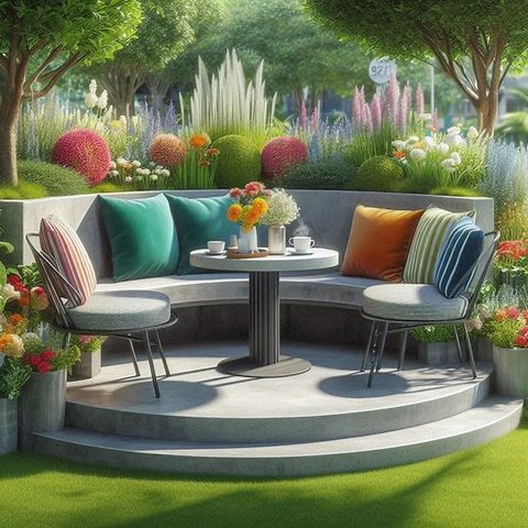 7 Model Bangku Taman Beton yang Unik dan Estetik, Cocok untuk Hunian Modern yang Fungsional