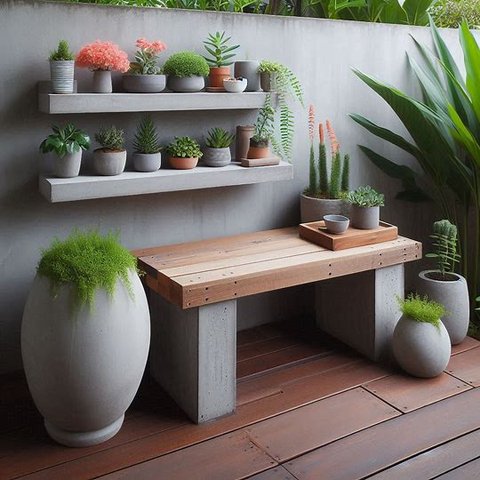 7 Model Bangku Taman Beton yang Unik dan Estetik, Cocok untuk Hunian Modern yang Fungsional