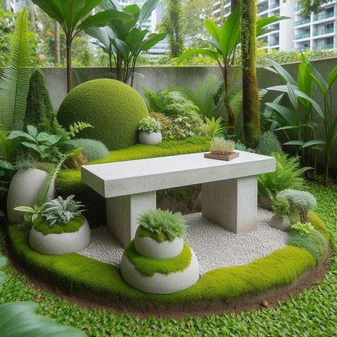 7 Model Bangku Taman Beton yang Unik dan Estetik, Cocok untuk Hunian Modern yang Fungsional