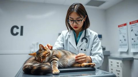 ciri ciri kucing sakit Ilustrasi dibuat AI