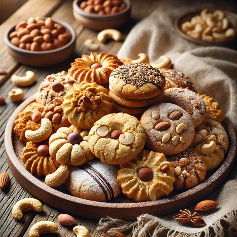 Kue lebaran dengan kacang-kacangan