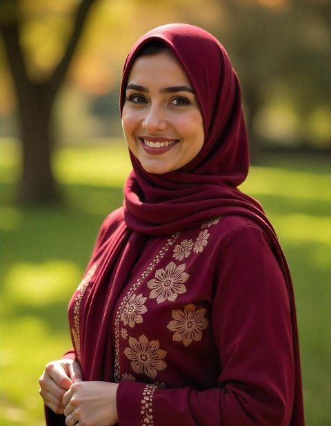 Baju Lebaran Warna Burgundy