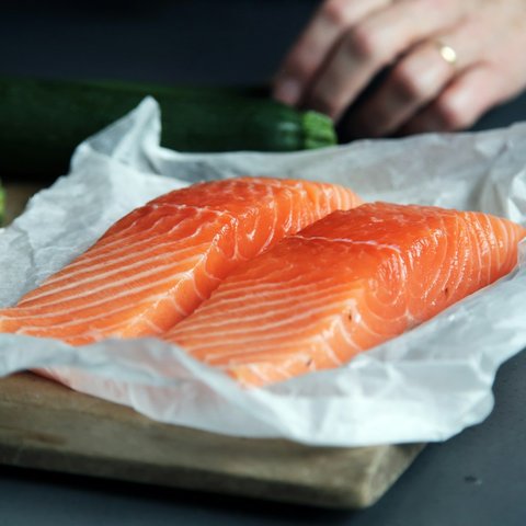 Salmon is a good source of omega-3 and also protein.