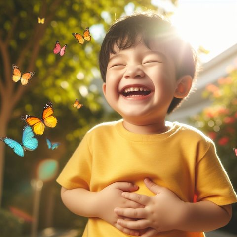 Ilustrasi Anak Tertawa