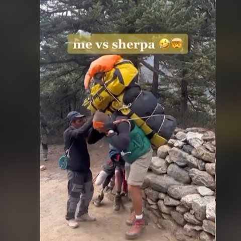 Potret Tangguhnya Sherpa Porter Gunung Everest