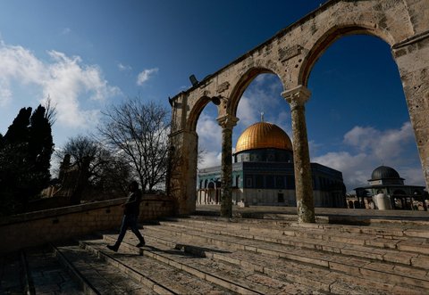 Kompleks Masjid Al Aqsa di Yerusalem. REUTERS/Ammar Awad