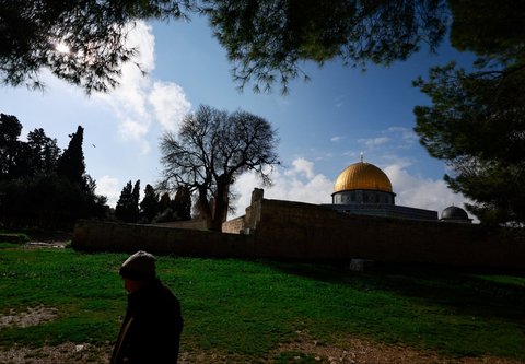 Kompleks Masjid Al Aqsa di Yerusalem. REUTERS/Ammar Awad
