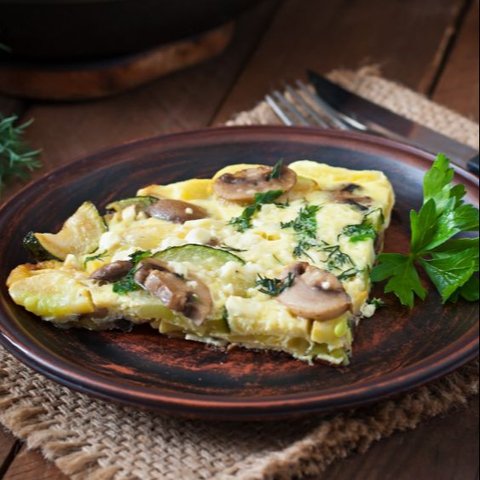 Mushroom omelette recipe.