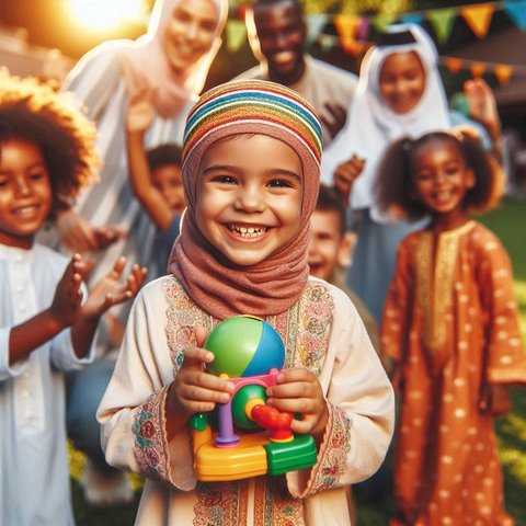Ilustrasi anak berpuasa