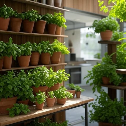 Taman Herbal dekat dapur