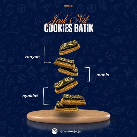 Cookies Batik Jenk&amp;amp;#039;Nik yang renyah, manis dan nyoklat.