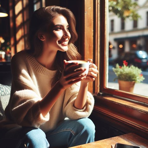 Ilustrasi Minum Kopi