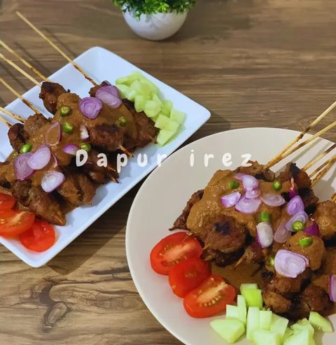 Ilustrasi Sate Kambing Kacang