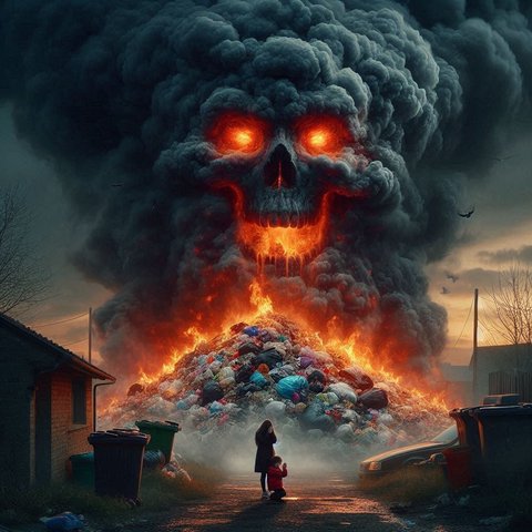 Ilustrasi Bakar Sampah Sembarangan