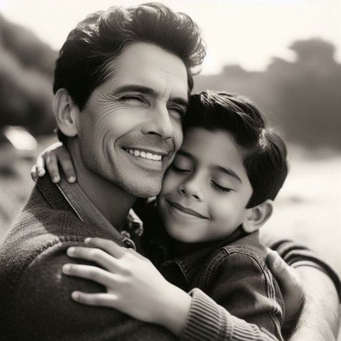 Ilustrasi orangtua dan anak