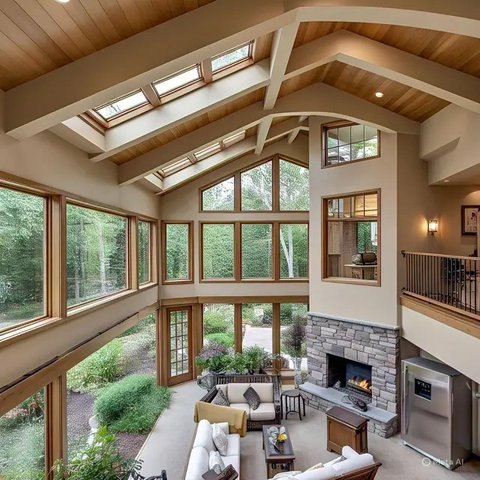 Ilustrasi Gambar Rumah Tingkat by Meta AI