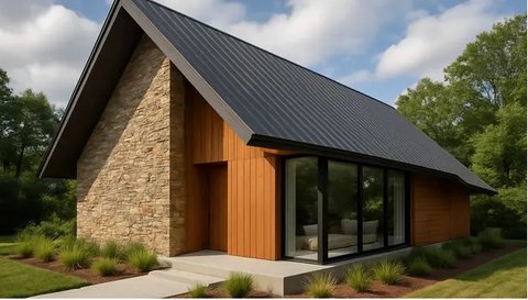 Ilustrasi Atap Rumah Segitiga