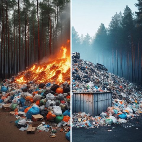 Ilustrasi Bakar Sampah Sembarangan