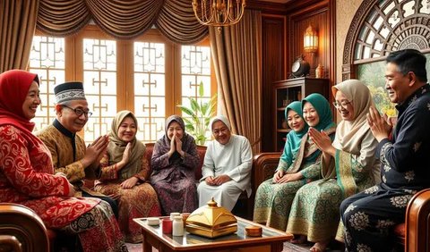 tradisi lebaran syawalan Ilustrasi dibuat AI