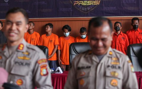 FOTO: Polres Jakpus Bekuk Puluhan Terduga Preman yang Bikin Resah, 9 Orang Jadi Tersangka