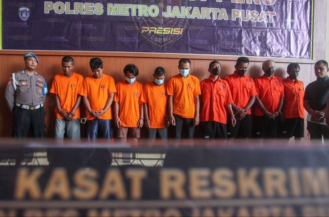 FOTO: Polres Jakpus Bekuk Puluhan Terduga Preman yang Bikin Resah, 9 Orang Jadi Tersangka
