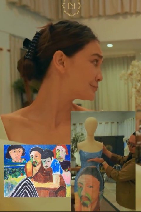 Pecah Tangis Luna Maya saat Pertama Kali Melihat Gaun Pernikahan dengan Motif Lukisan Sang Ayah