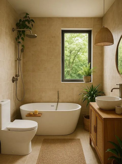 Inspirasi Warna Keramik Kamar Mandi (Foto: ChatGPT)