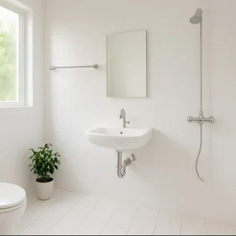 Inspirasi Desain Kamar Mandi Minimalis 2x2 yang Estetik (AI)