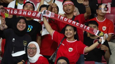 Suporter Timnas Indonesia ditempatkan di sisi utara tribune Qingdao Youth Football Stadium, Selasa (15/10/2024). (Instagram Story PPI Shandong)