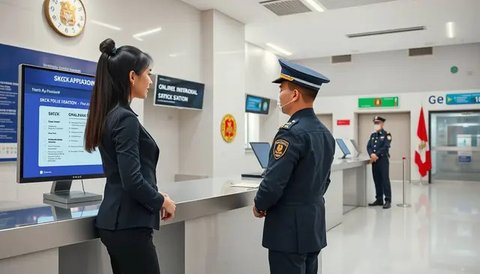 cara buat skck di polsek Ilustrasi dibuat Stable Diffusion