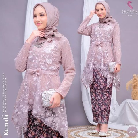 Ilustrasi Kebaya Modern Brokat