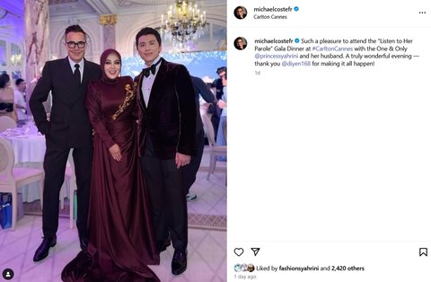 Dalam unggahannya di Instagram, Michael Coste mengungkap rasa bahagianya karena bisa bertemu langsung dengan Syahrini.