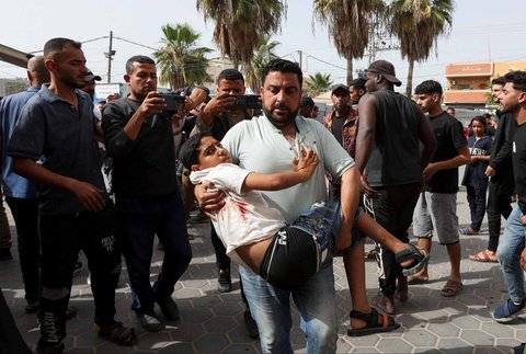 FOTO: Pilu! Anak-Anak Gaza Korban Serangan Udara Israel