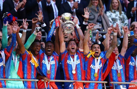 FOTO: Kalahkan Manchester City,  Pertama Kali Crystal Palace Juara FA Cup