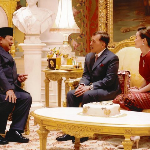Prabowo Bertemu Raja dan Ratu Thailand di Amphorn Royal Palace