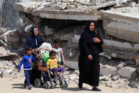FOTO:  Militer Israel Perintahkan Warga Gaza Mengungsi